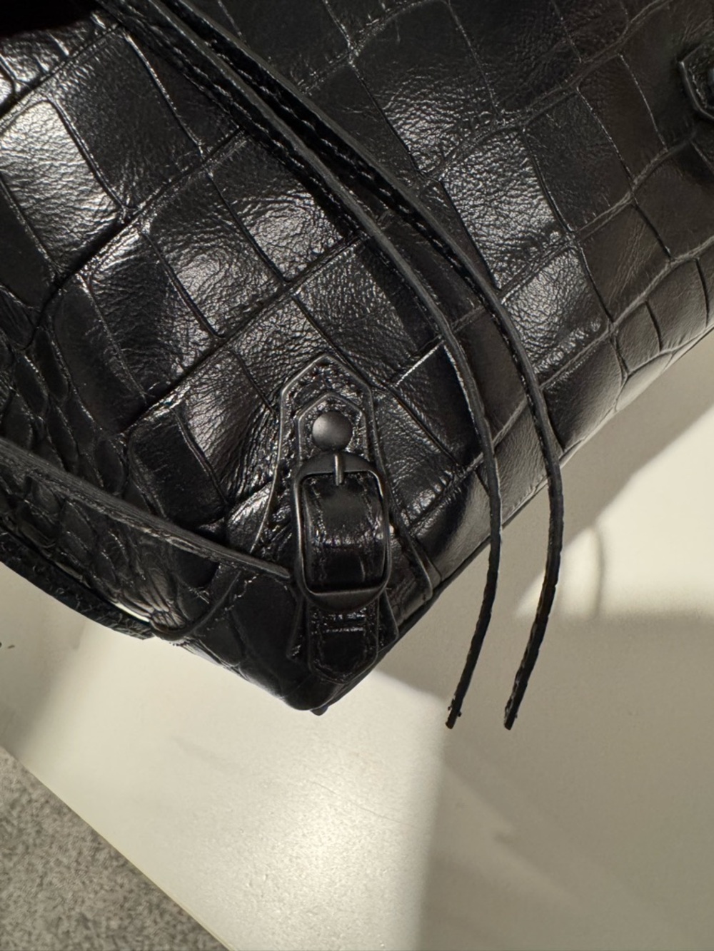 Balenciaga Neo Classic XS Croc-Embossed Leather Hobo - Picture 3 of 7